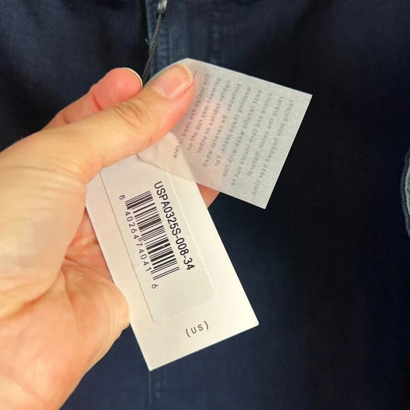 Universal Standard Bae Denim Jean Shorts Size 34 6X Dark Indigo Blue Bermuda - Picture 6 of 10